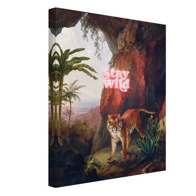 Print on canvas - Stay Wild Tiger