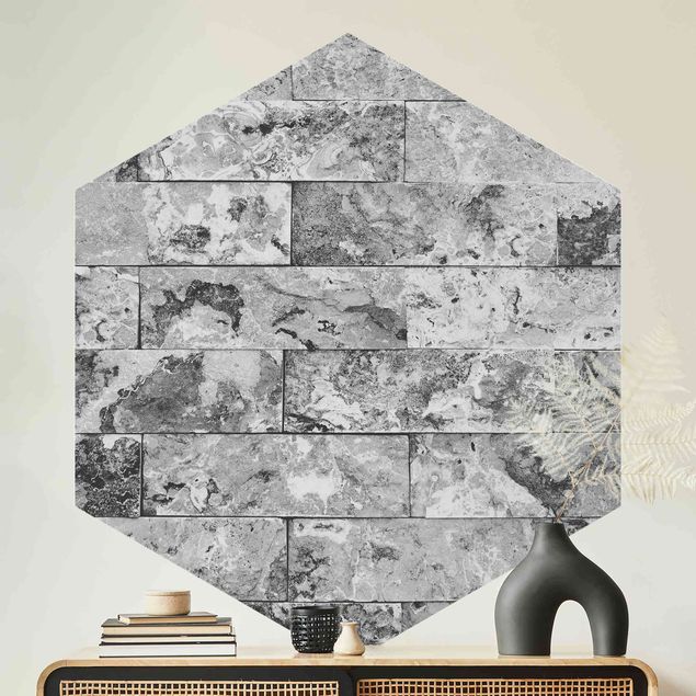 Wallpapers Stone Wall Natural Marble Gray