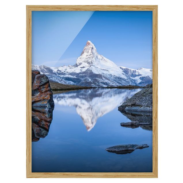 Framed poster - Stellisee Lake In Front Of The Matterhorn