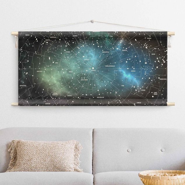 map tapestry Stellar Constellation Map Galactic Nebula