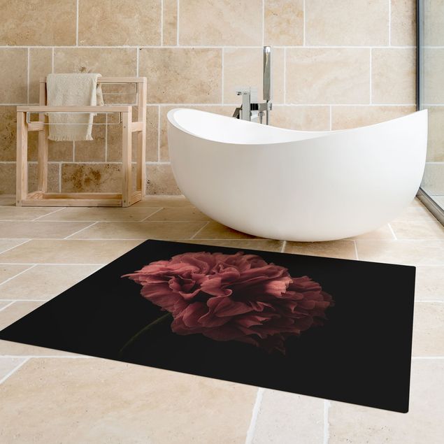 floral area rugs Proud Peony In Front Of Black