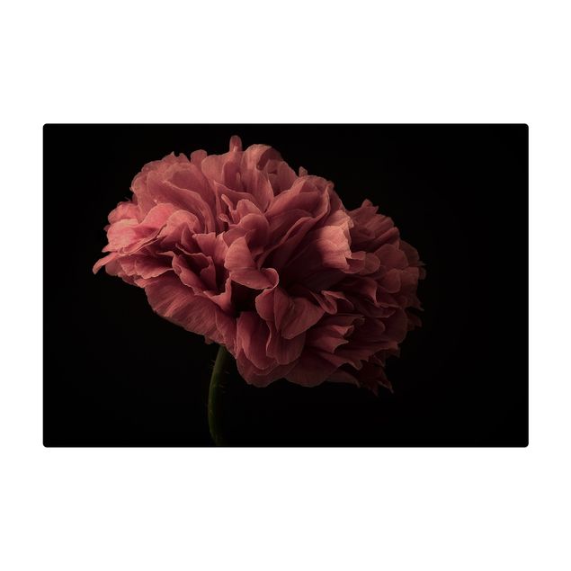 large area rugs Proud Peony In Front Of Black
