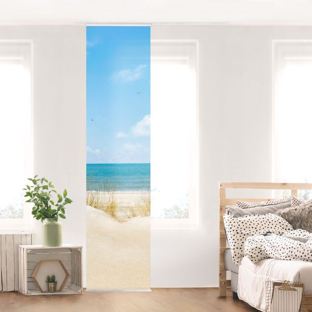 Sliding panel curtains set - Beach On The North Sea