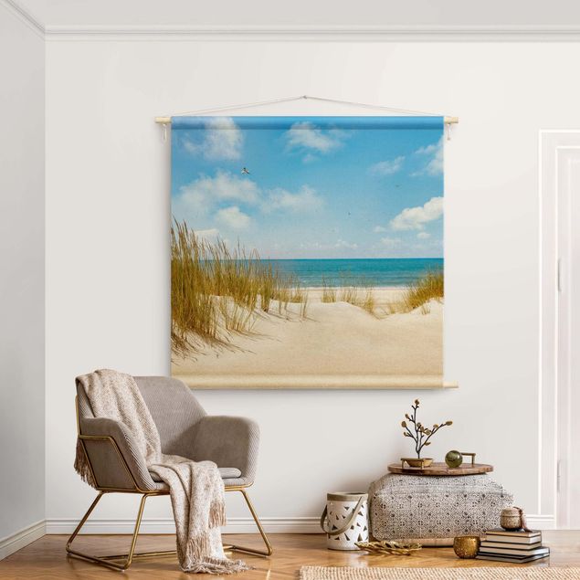 nature wall tapestry Beach On The North Sea