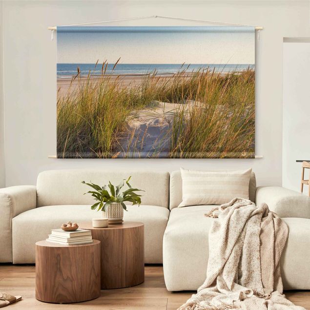 nature wall tapestry Beach Dune At The Sea