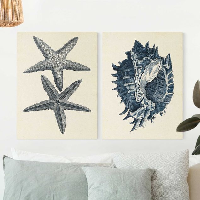 Print on canvas - Stranded Goods In Navy