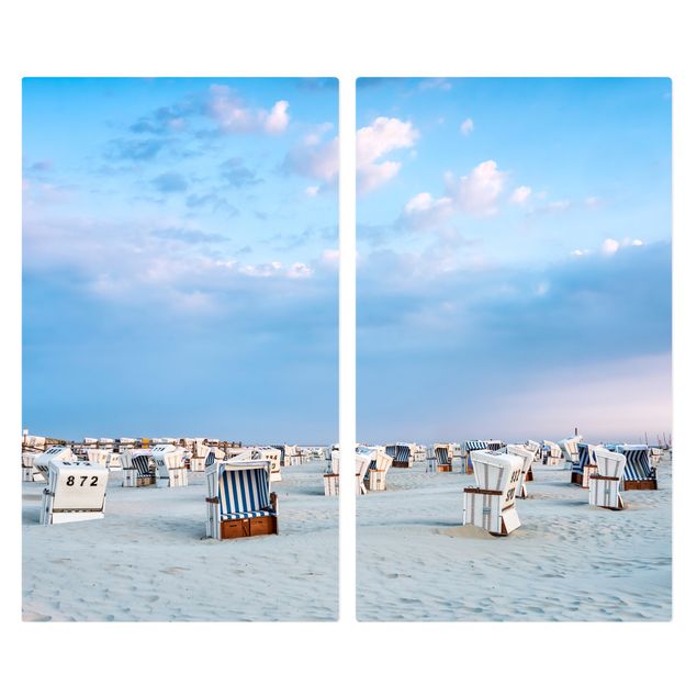 Stove top covers - Beach Chairs On The North Sea Beach