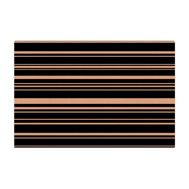 Cork mat - Stripes On Black Backdrop - Landscape format 3:2