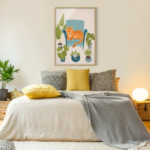 Framed poster - Domestic Mini Tiger Illustration
