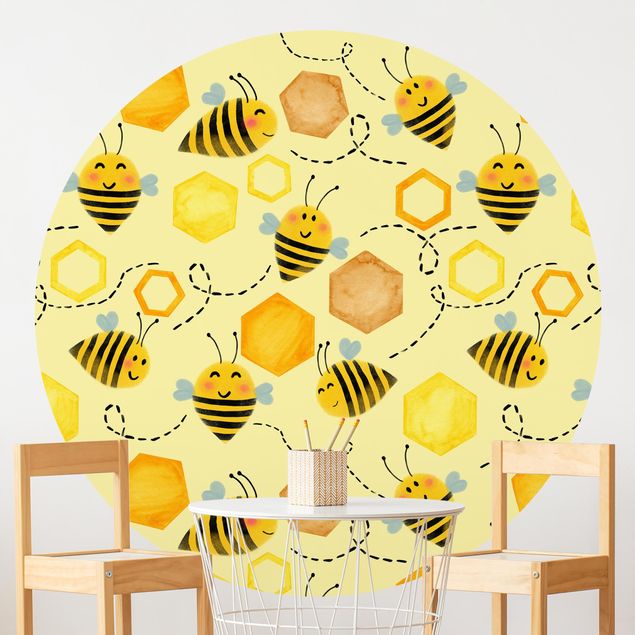 Wallpapers Sweet Honey With Bees Illustration