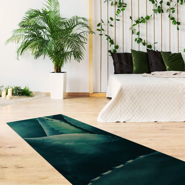contemporary rugs Succulent Plant Petrol
