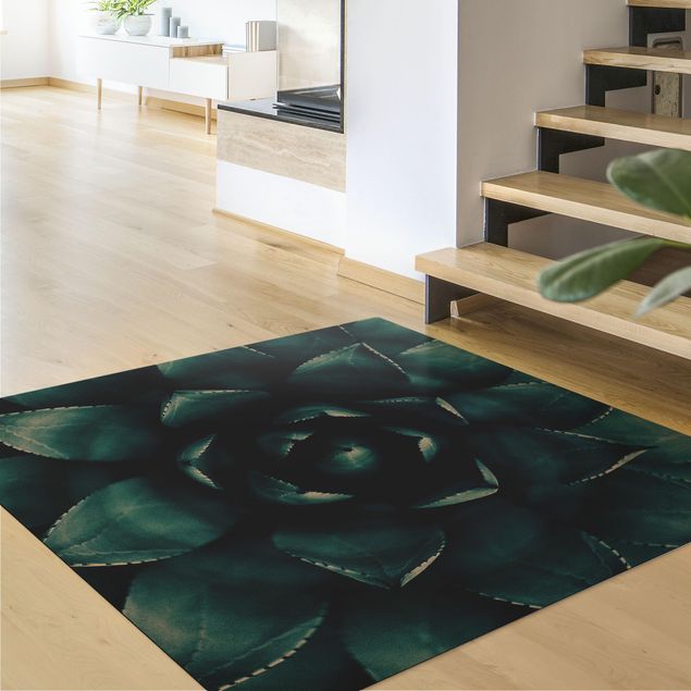 teal rugs for living room Succulent Petrol II