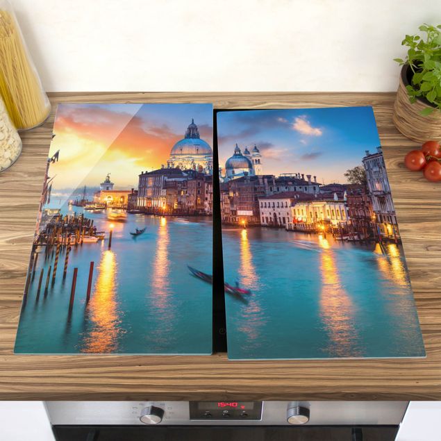 Stove top covers - Sunset in Venice
