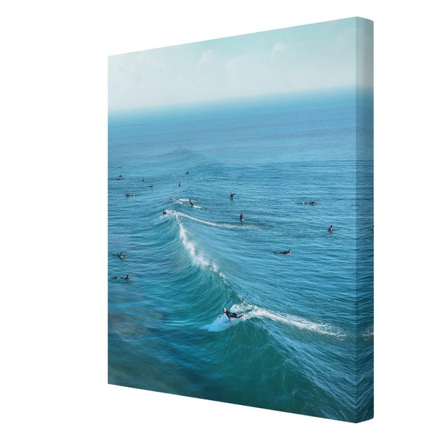 Canvas print - Surfer At Huntington Beach - Portrait format 3:4