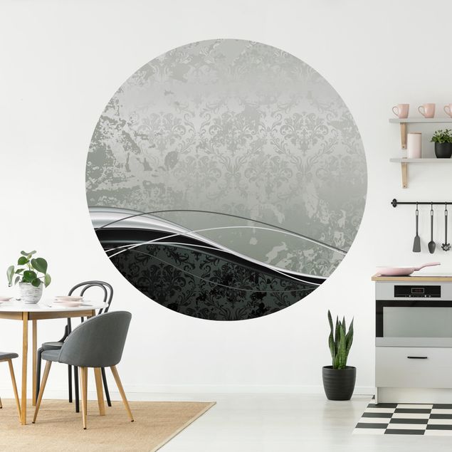 Self-adhesive round wallpaper - Swinging Baroque