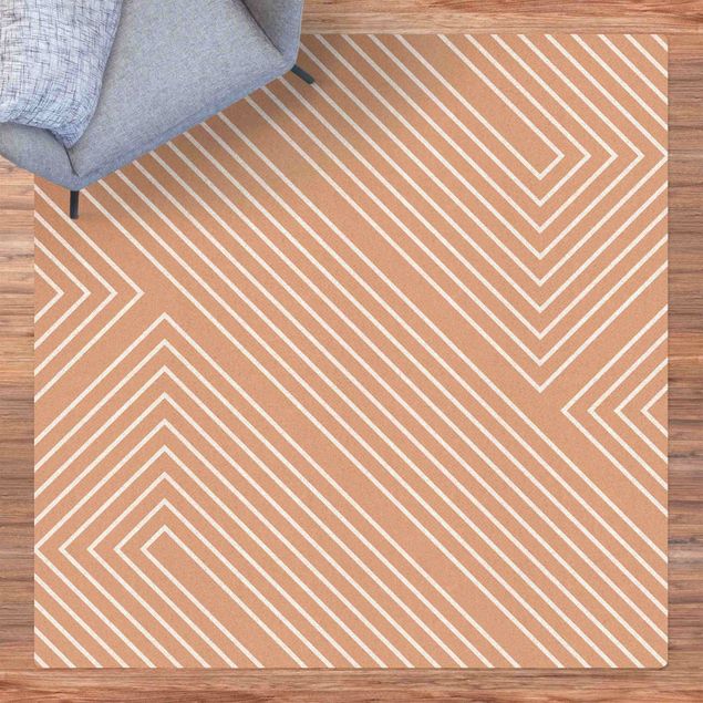 contemporary rugs Symmetrical Geometry Of White Lines