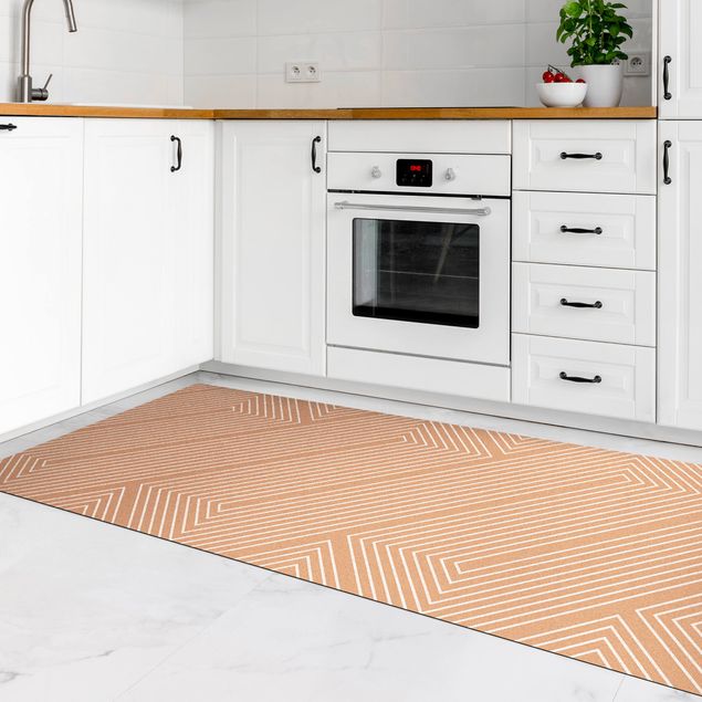 Modern rugs Symmetrical Geometry Of White Lines