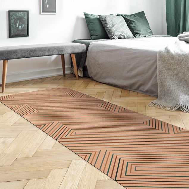 brown rugs for living room Symmetrical Geometry Dijon