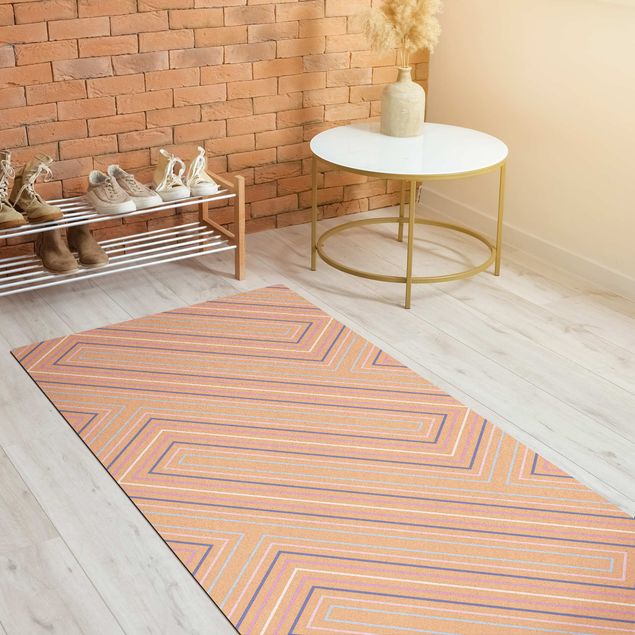 Modern rugs Symmetrical Geometry Lilac