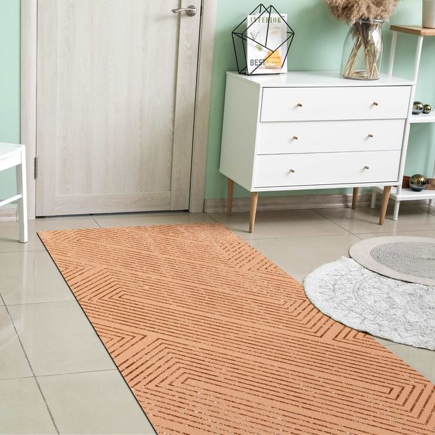 modern area rugs Symmetrical Geometry Copper