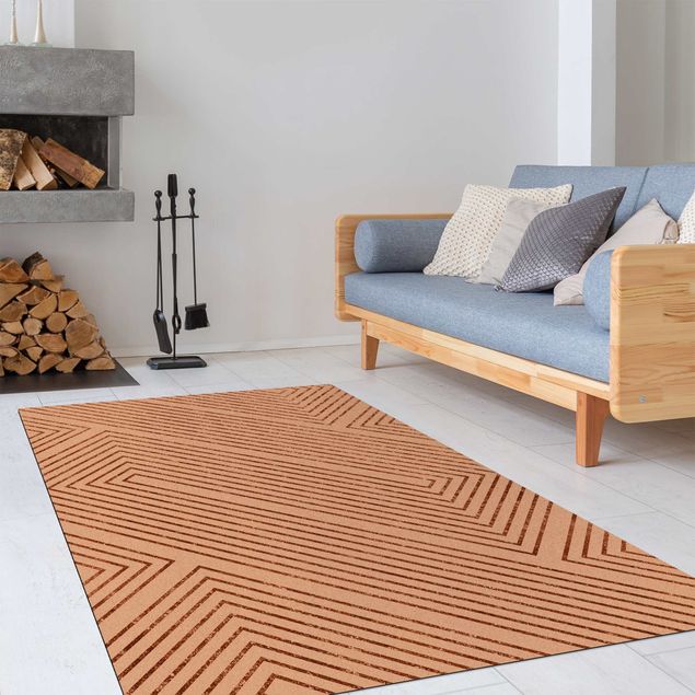 Golden rugs Symmetrical Geometry Copper