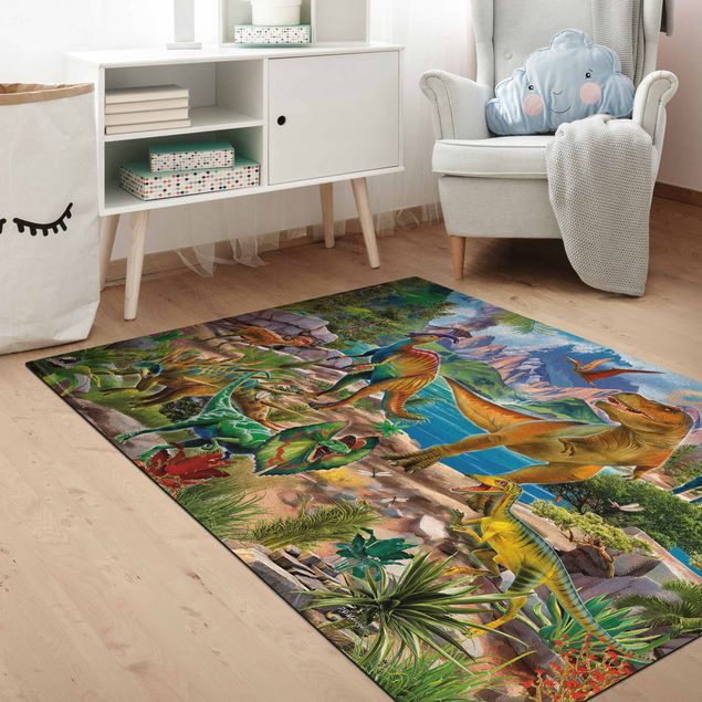 Forest rugs T-Rex And Parasaurolophus