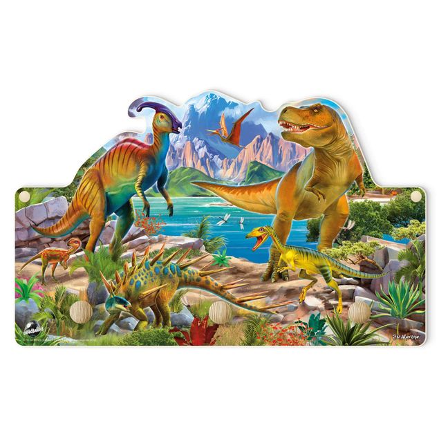 Coat rack for children - T-Rex And Parasaurolophus