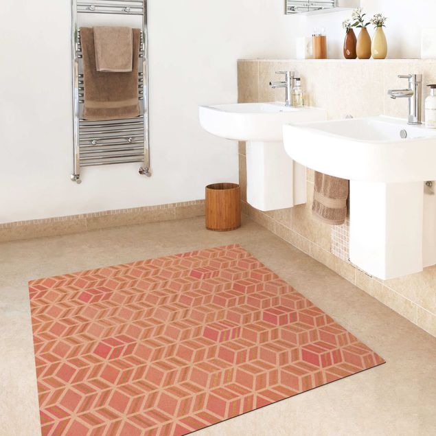 large area rugs Take the Cake Gold und Rose