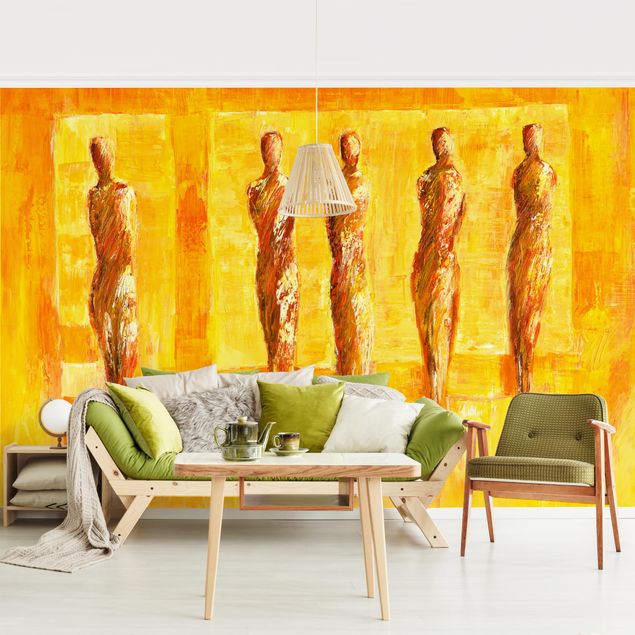 Wallpapers Petra Schüßler - Five Figures In Yellow