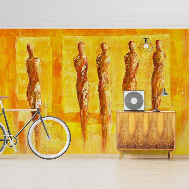 Wallpaper - Petra Schüßler - Five Figures In Yellow
