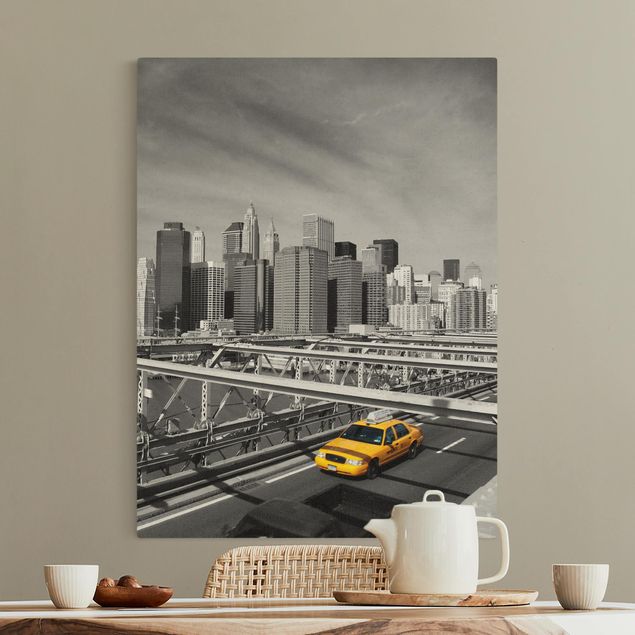 Natural canvas print - Taxitrip to the other Side - Portrait format 3:4