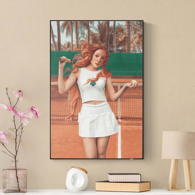 Print with acoustic tension frame system - Tennis Venus