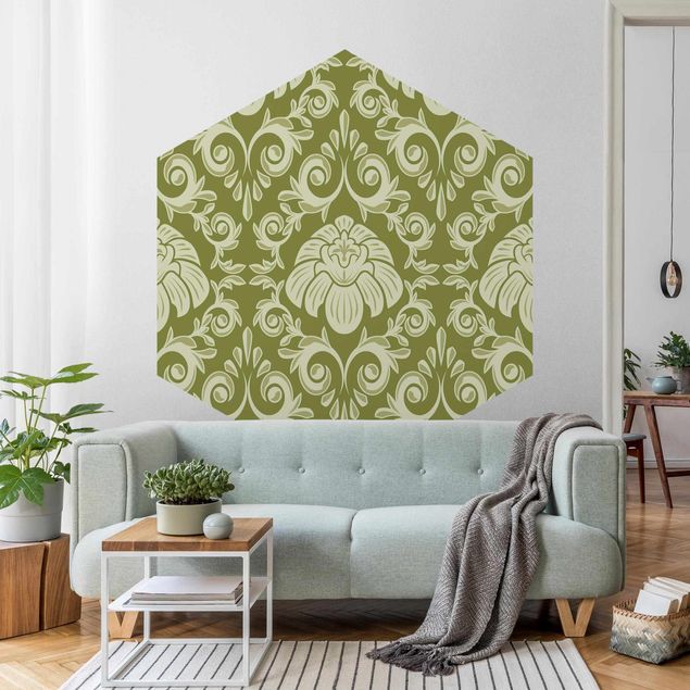 Self-adhesive hexagonal pattern wallpaper - The 12 Muses - Polyhymnia