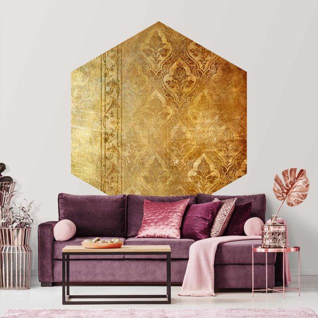 Self-adhesive hexagonal pattern wallpaper - The 7 Virtues - Faith