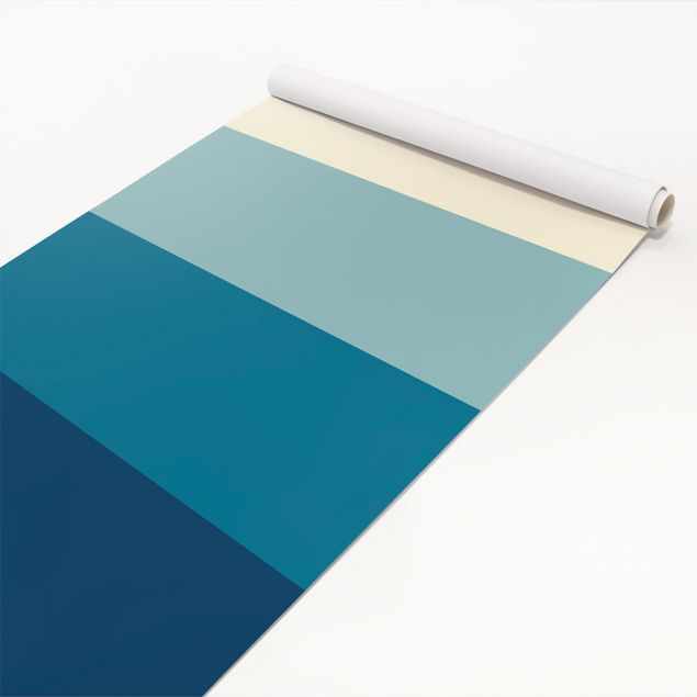Adhesive film - Deep Sea 4 Stripes Set - Pastel Turquoise Teal Prussian Blue Moon Gray