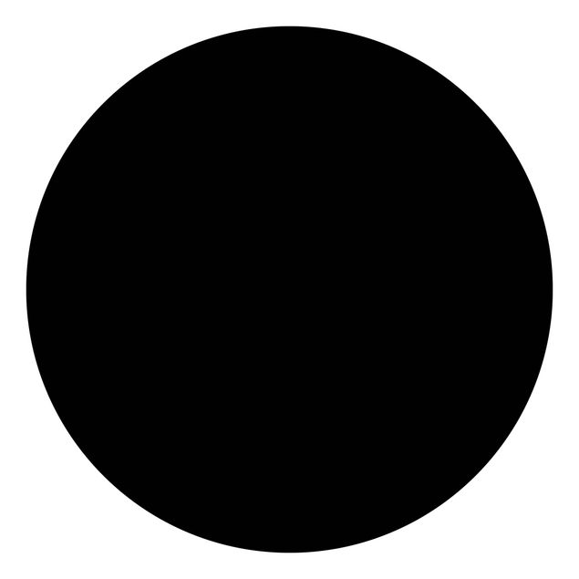 Self-adhesive round wallpaper - Deep Black