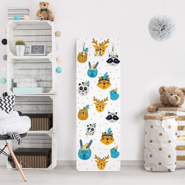 Coat rack modern - Animal Friends With Small Feathered Headdresses