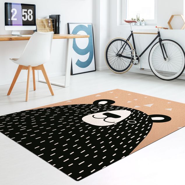 white rugs for bedroom Zoo With Patterns - Bear