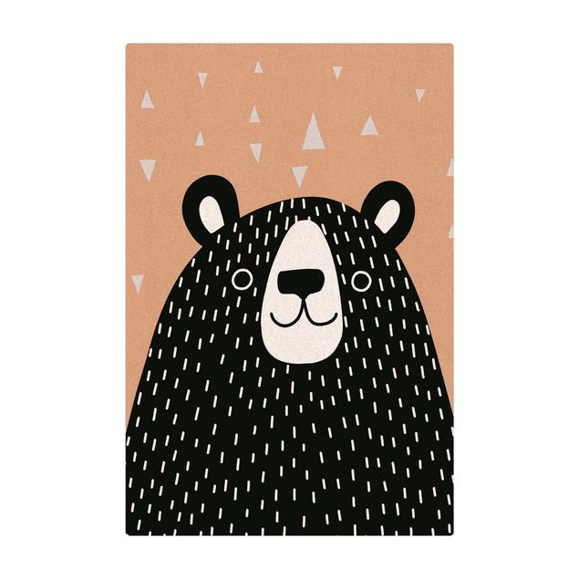Cork mat - Zoo With Patterns - Bear - Portrait format 2:3