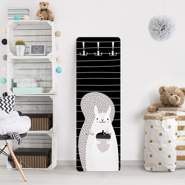 Coat rack kids - Zoo With Patterns - Squirrel
