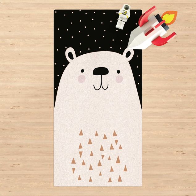 kitchen runner rugs Zoo With Patterns - Polar Bear