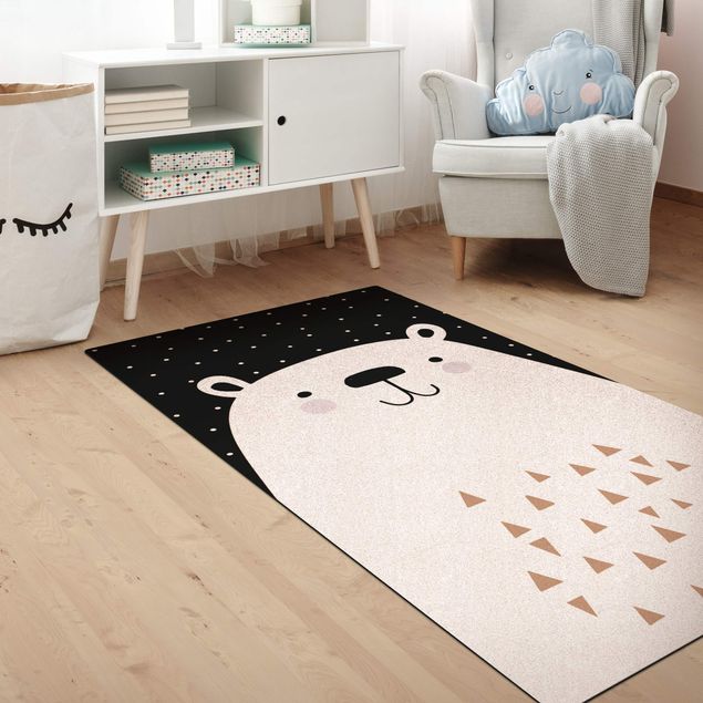 black floor mats Zoo With Patterns - Polar Bear