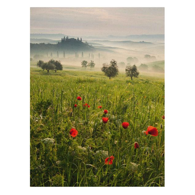 Natural canvas print - Tuscan Spring - Portrait format 3:4