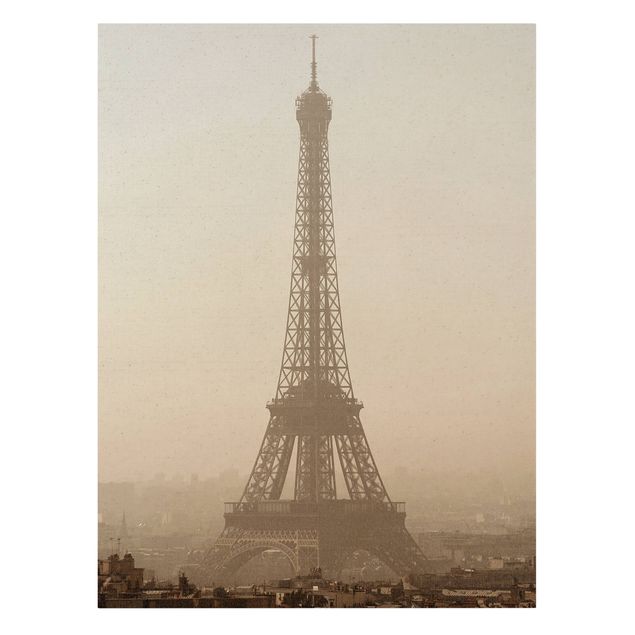 Natural canvas print - Tour Eiffel - Portrait format 3:4