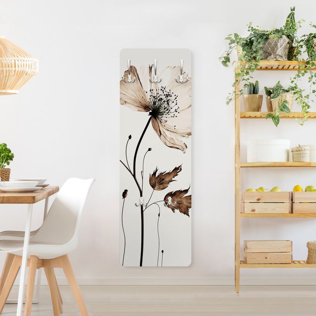 Coat rack modern - Transparent blossom brown