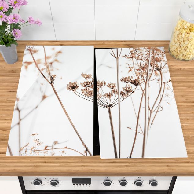 Stove top covers - Dried Flower With Light And Shadows