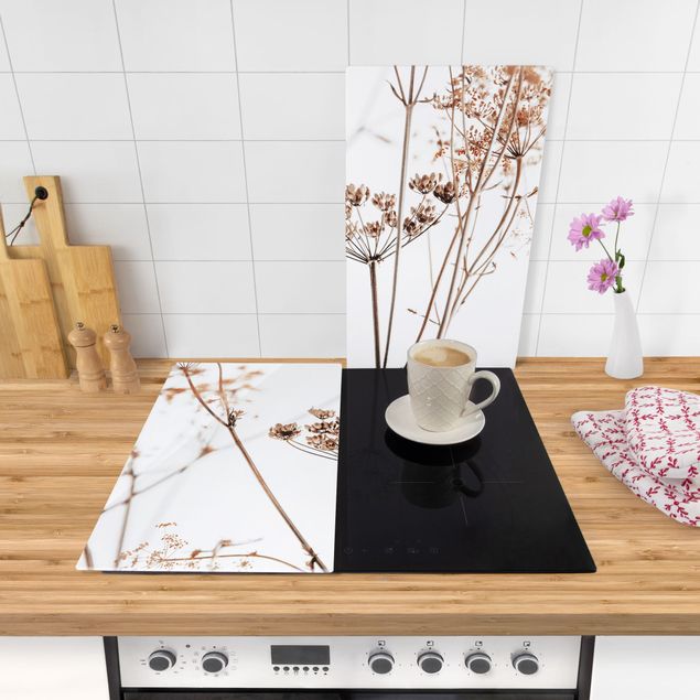 Stove top covers - Dried Flower With Light And Shadows