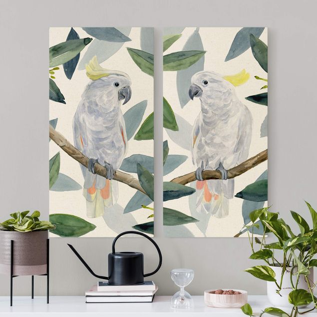 Print on canvas - Tropical Cockatoo Set