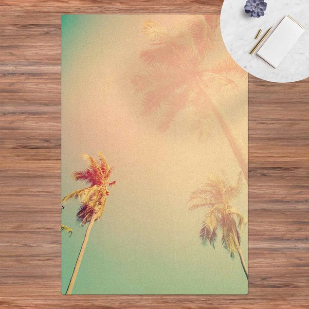 contemporary rugs Tropical Plants Palm Trees At Sunset lll