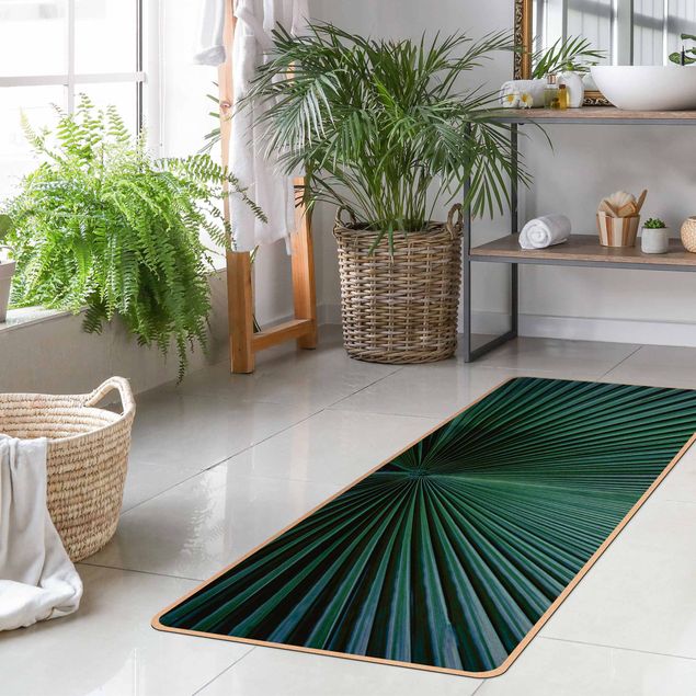 turquoise rugs for living room Tropical Plants Palm Leaf In Turquoise ll
